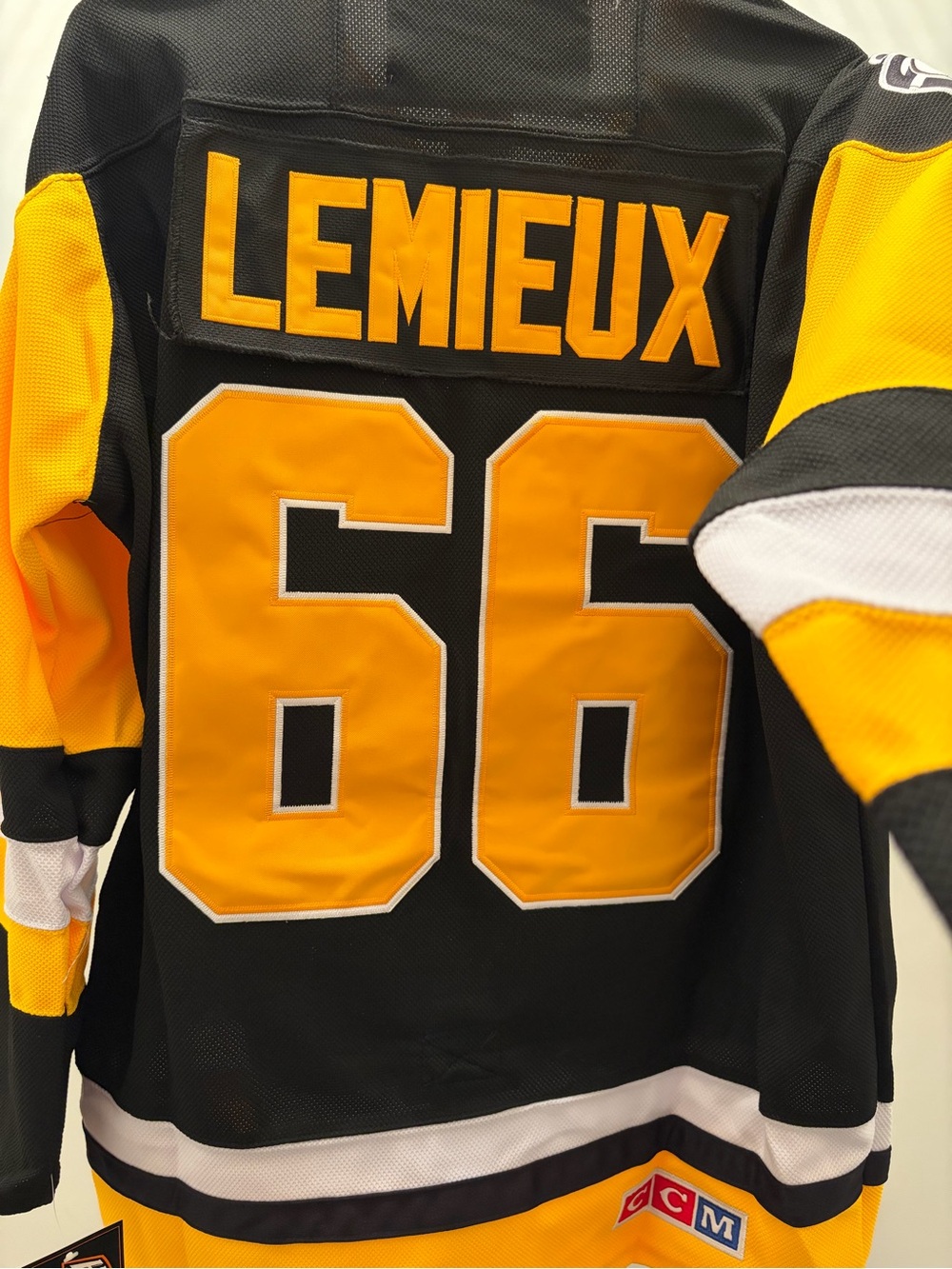 Vintage Lemieux Pittsburgh Penguins Black, Gold & White